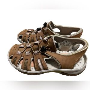 Privo By Clarks Fisherman Sandals Shoes Women's Size 6 M Pink Brown Laceless